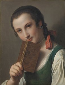 Una joven con un libro