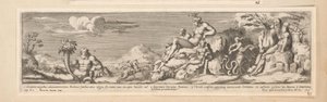 Alegoría de la ruta entre Roma y Florencia Historia del emperador Constantino (título de la serie) de Pietro Sante Bartoli