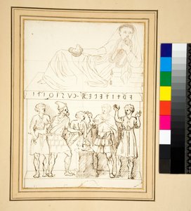 Urna cineraria etrusca (pluma) de Pietro Santi Bartoli
