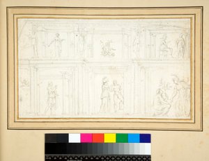 Fragmento de una pintura mural de Pietro Santi Bartoli