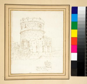 Dibujo a pluma de la tumba de los Plautii (pluma)