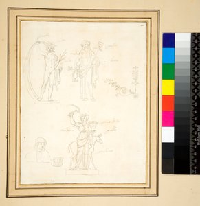 Boceto de tres figuras de Pietro Santi Bartoli