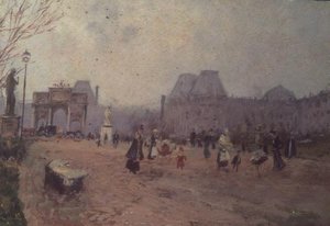 Vista de los jardines de las Tullerías, París de Pietro Scoppetta