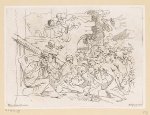 Adoración de los pastores de Pietro Testa