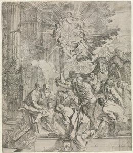 Adoración de los Magos, 1636-1638 de Pietro Testa