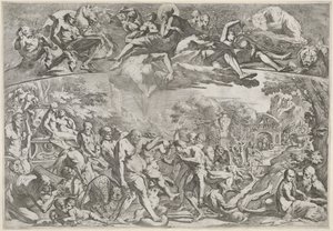 alegoría del otoño Cuatro estaciones (título de la serie) de Pietro Testa