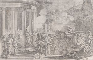 Sinorix llevado desde el templo de Artemisa tratando de escapar de los efectos del veneno, ca. 1640