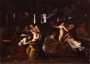 El Nacimiento y la Infancia de Aquiles de Pietro Testa