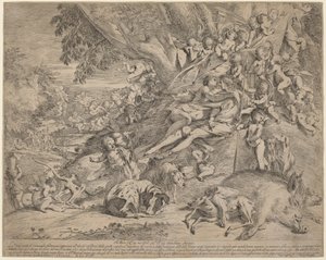 Venus y Adonis de Pietro Testa