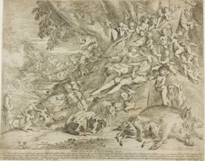 Venus y Adonis de Pietro Testa