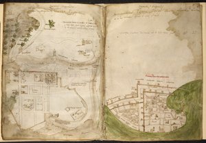 Mapas de Jerusalén y Acre, de Marino Sanudo Torsello, 