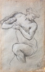 Figura masculina, Estudio para Baco en el fresco de la Edad de Plata