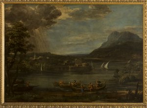 Paisaje con la llamada de San Pedro de Pietro da Cortona
