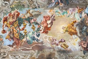 El triunfo de la divina providencia, detalle de Pietro da (1596 1669) Cortona