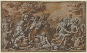 Bacanal, 1600s de Pietro da Cortona