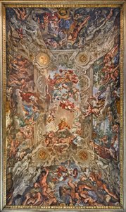 El Triunfo de la Divina Providencia y el Cumplimiento de sus Propósitos bajo el Papa Urbano VIII, 1632-1639 de Pietro da Cortona