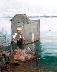 Cabaña de Baño con Niño de Pál Szinyei Merse