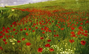 Pradera con amapolas de Pál Szinyei Merse