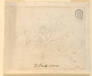 Boceto para un ángel volador de Placido Costanzi