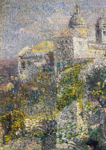 Mañana de abril en Liguria o Olivos en Albaro de Plinio Nomellini