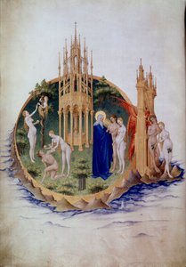 El pecado original, Adán y Eva expulsados del Paraíso Miniatura en 