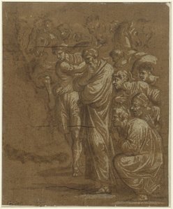 Adoración de los reyes de Polidoro da Caravaggio (possibly)