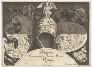 Diversos Trofeos de Armas después de la Fachada del Palazzo Milesi en Roma, 1651