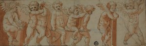 Friso con ocho putti de Polidoro da Caravaggio