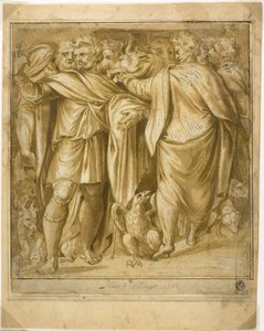 Escena sacrificial de Polidoro da Caravaggio