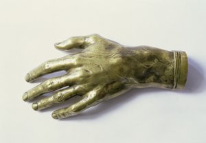 Molde de la mano izquierda de Frédéric Chopin (1810-49) de Polish School
