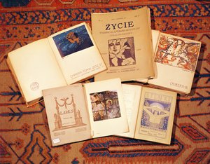 Colección de revistas literarias producidas en Polonia c.1900