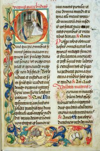 La Anunciación del Pontifical del Obispo Erasmus Ciolek, c.1510