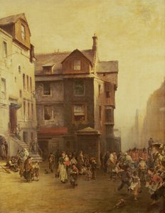 Casa de John Knox, Calle Alta, Edimburgo, 1885 de Pollok Sinclair Nisbet