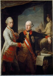 Retratos de los hermanos Leopoldo II de Habsburgo-Lorena, Gran Duque de Toscana y José II del Sacro Imperio de Pompeo Girolamo Batoni
