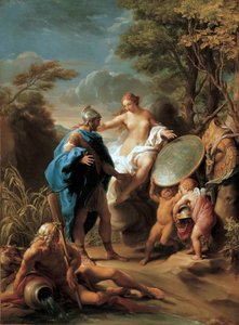 Venus presenta a Eneas una armadura forjada por Vulcano de Pompeo Girolamo Batoni