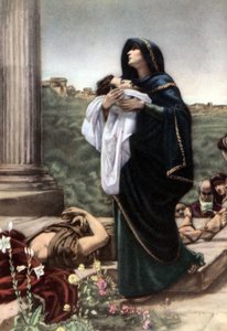 Conjunto de postales educativas bíblicas de los años 50 (impresión) de Ponziano Loverini