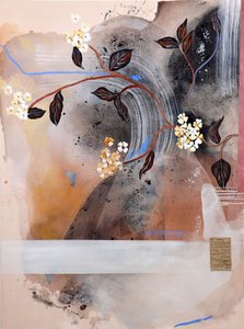 Rama con flores en tonos tierra de Poonam Choudhary
