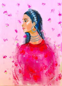 Mujer elegante: Loto rosa de Poonam Choudhary