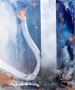 Flujo metálico azul moderno