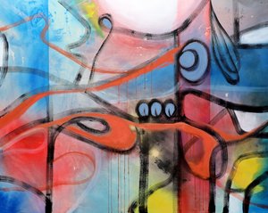 Flujo abstracto vibrante de Poonam Choudhary