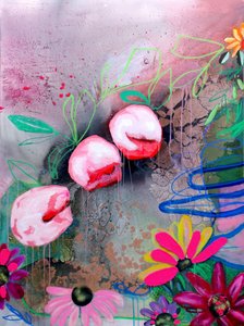 Flores abstractas llenas de colorido de Poonam Choudhary