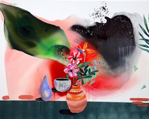 Naturaleza muerta tropical llena de colorido de Poonam Choudhary