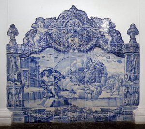 Alegoría del aire - Azulejos, loza pintada