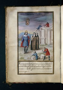 Construcción del convento en Syon, de una historia de las peregrinaciones de las monjas de Syon, compilada en Lisboa a principios del siglo XVII