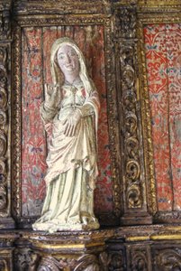 Estatua tallada de la Virgen María embarazada, Lamego, Portugal c.1562
