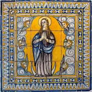 Nuestra Señora de la Concepción - Azulejos de Lisboa (Portugal) 1650-1675 de Portuguese School