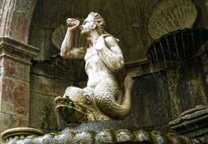 Fuente de Tritón, Santuario de Nuestra Señora de los Remedios, Lamego, Portugal 1738 de Portuguese School