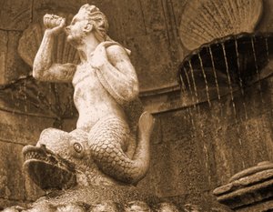 Fuente de Tritón, Santuário de Nossa Senhora dos Remédios, Lamego, Portugal 1738 de Portuguese School
