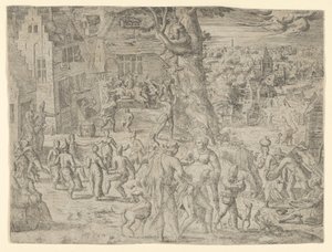 La Feria del Pueblo, 1549 de Possibly by Peeter van der Borcht.