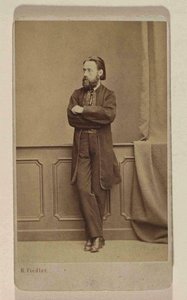 Retrato del compositor Bedrich Smetana, ca 1866 de Prague . Photo studio H. Fiedler